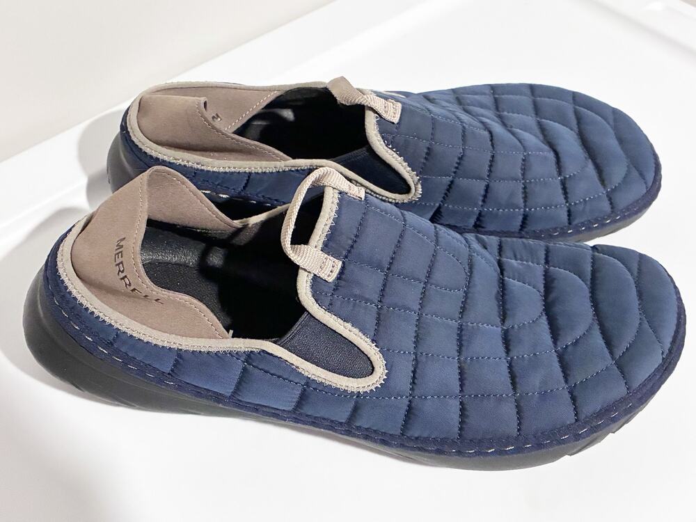 Merrell Hut Moc Men’s Slip On Quilted Loafers Shoes US 12 Navy Blue J003579